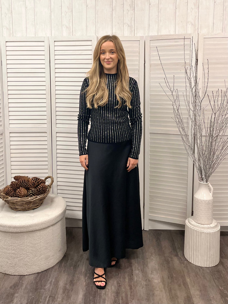 Lana Front Sequin Detail Knit