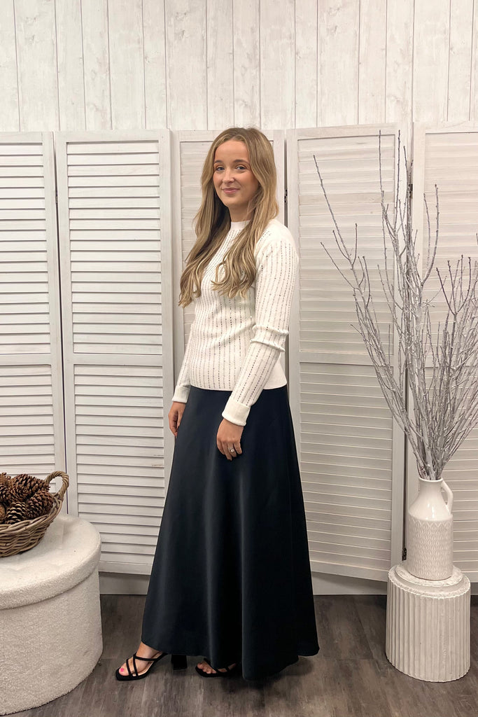 Lana Front Sequin Detail Knit