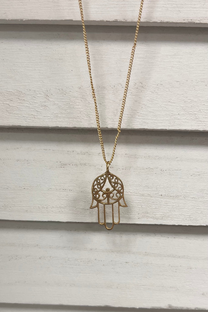 Etta Hamsa Pendant Necklace