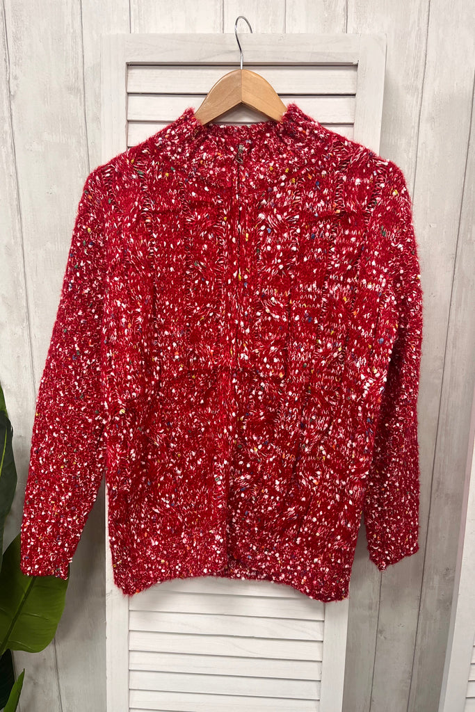 Hilda Flecked Zip-Up Knit