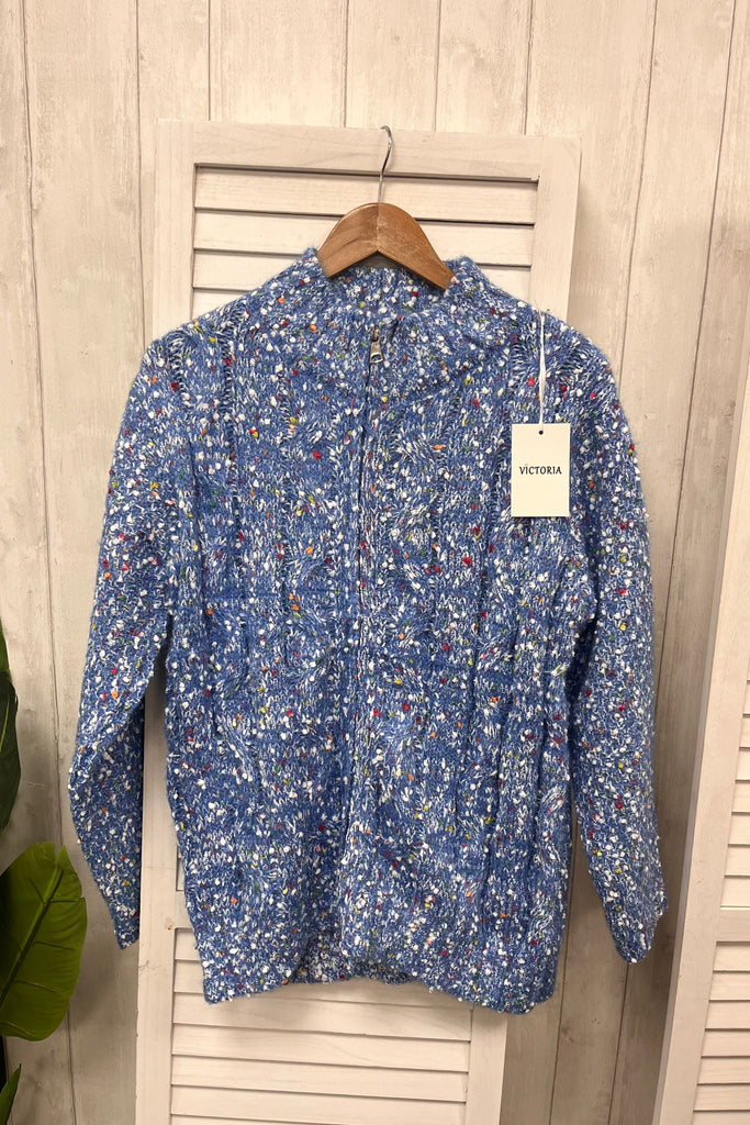 Hilda Flecked Zip-Up Knit