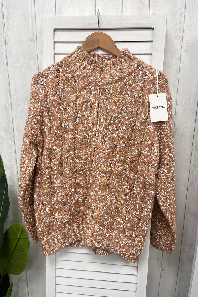 Hilda Flecked Zip-Up Knit