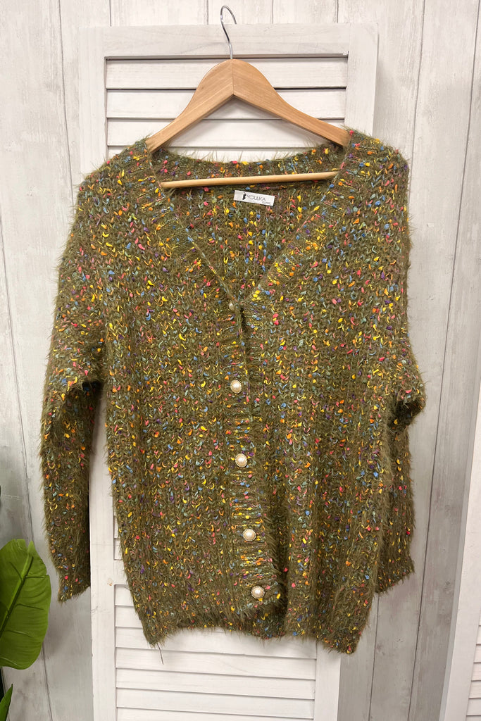 Madison V-Neck Popcorn Cardi