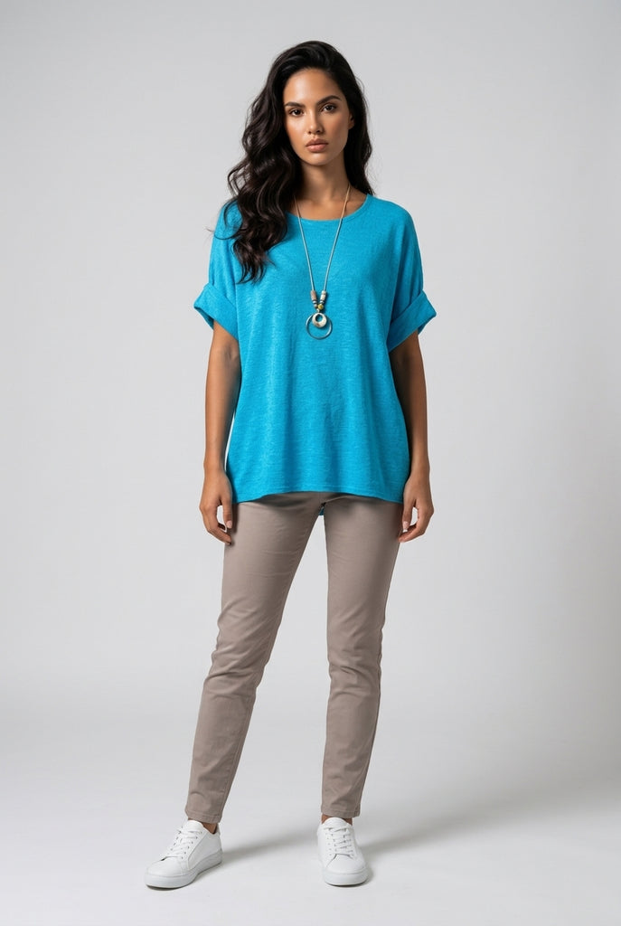 Lottie Cool Cotton Necklace Top