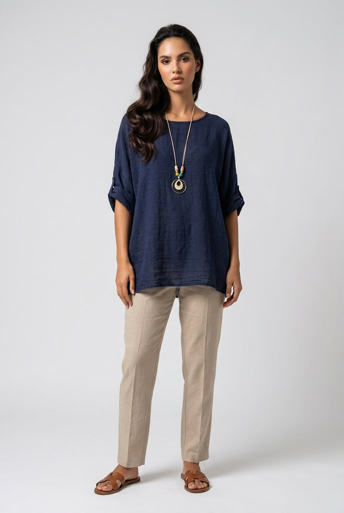 Lottie Cool Cotton Necklace Top
