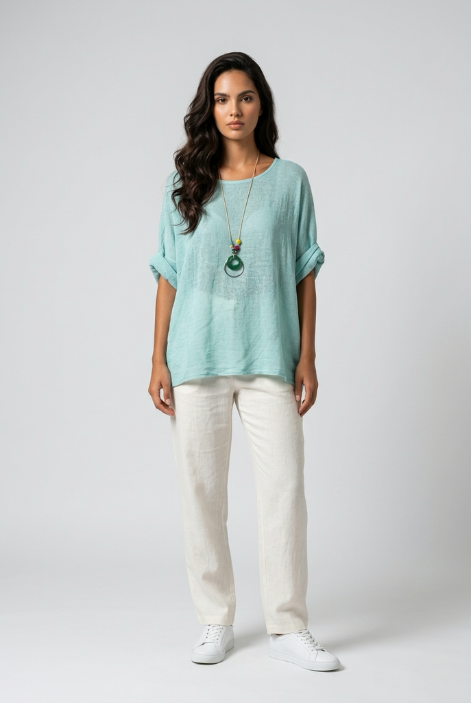 Lottie Cool Cotton Necklace Top