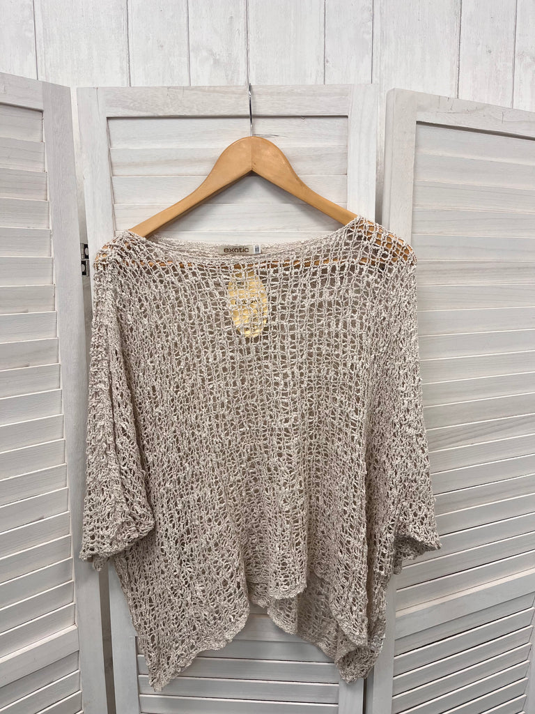 Annabeth Popcorn Knit Poncho