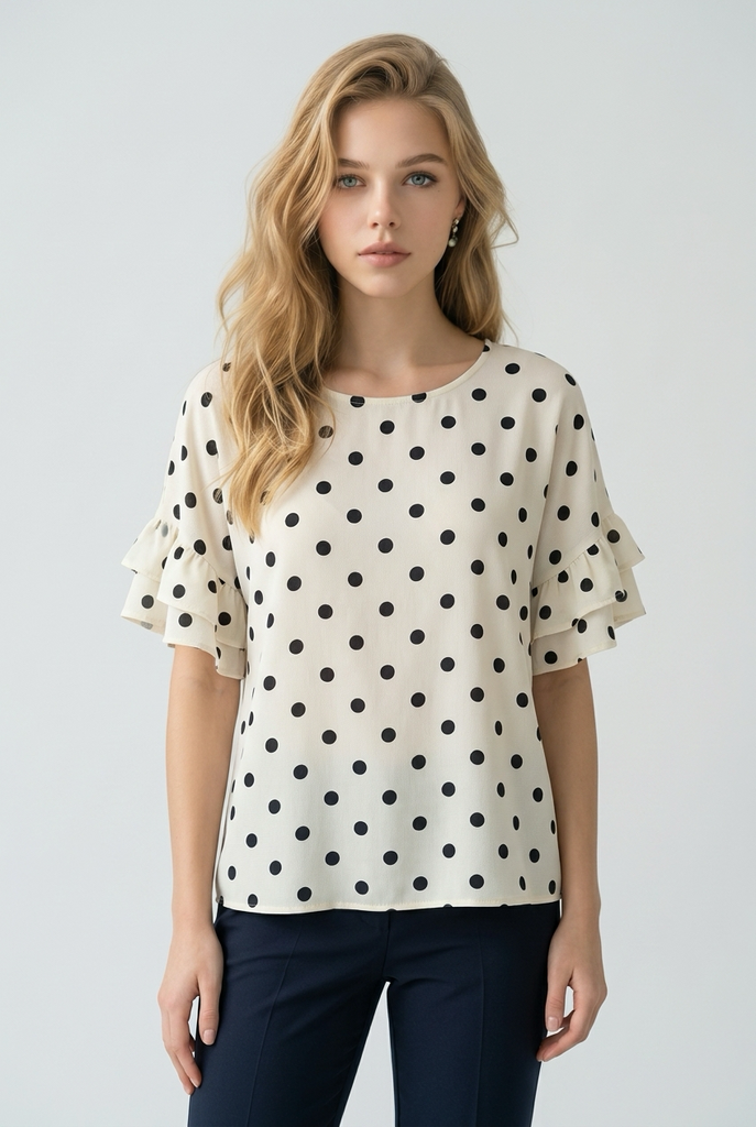 Kiara Spot Print Top