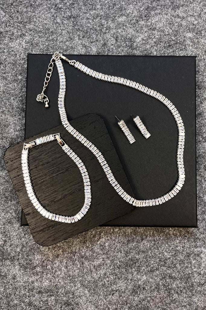 Layla Crystal Baguette Statement Set