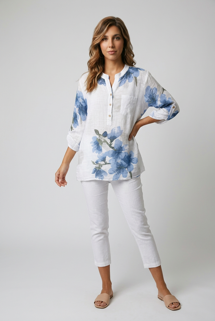 Eliza Floral Sequin Detail Shirt