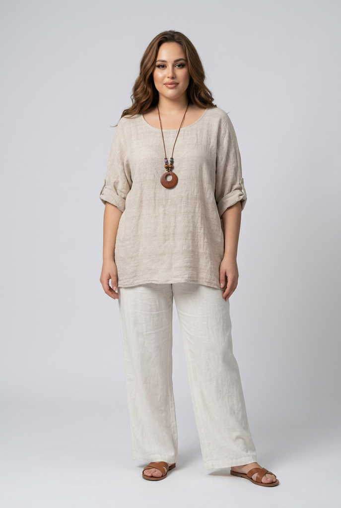Lucille Textured Check Top