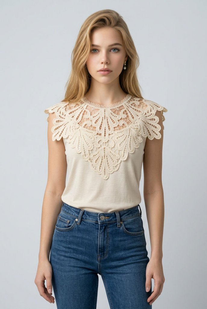 Kary Lace Detail Top