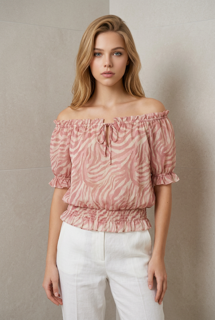Iris Zebra Print Top