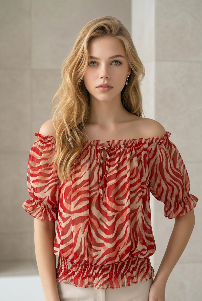 Iris Zebra Print Top