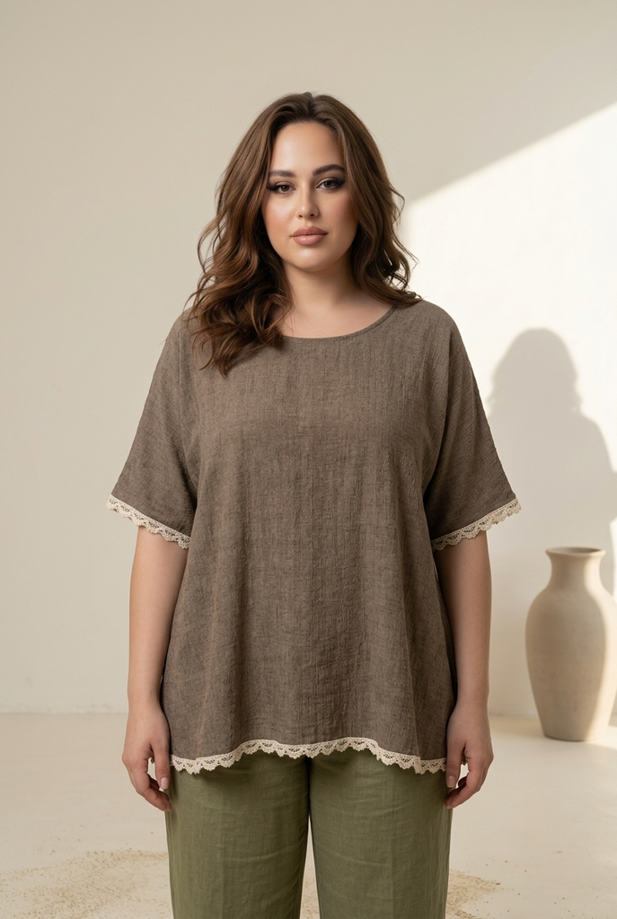 Lulu Crochet Detail Swing Top