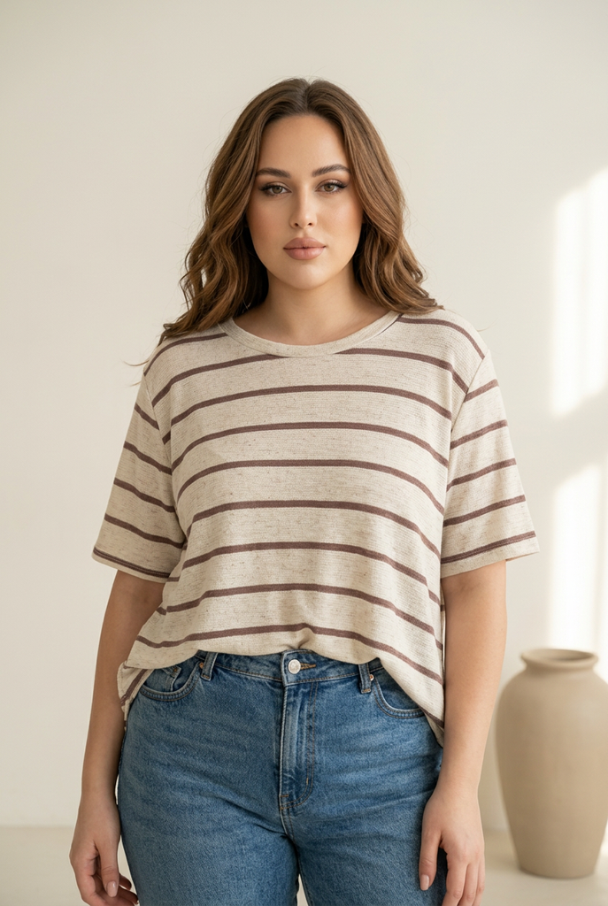 Mae Stripe Swing Tee