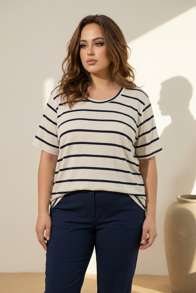 Mae Stripe Swing Tee