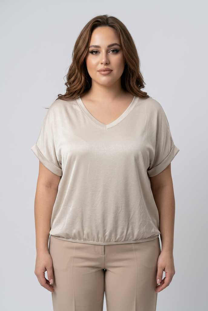 Nia Satin Front Top