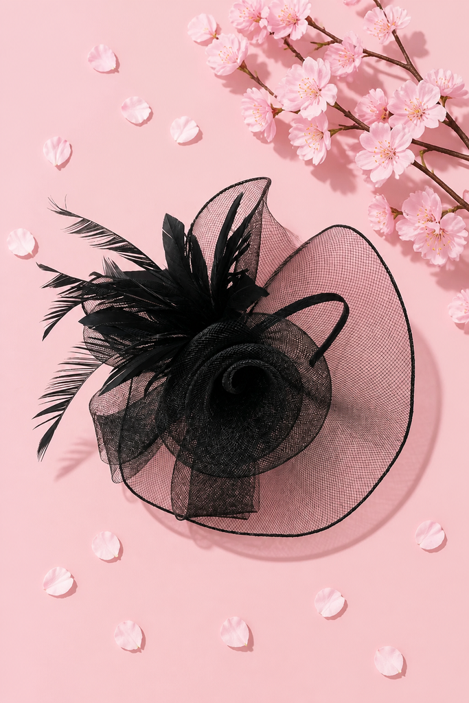 Alessia Flower Feather Fascinator
