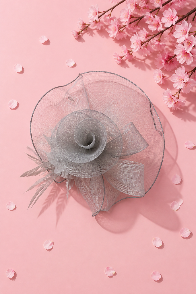 Alessia Flower Feather Fascinator