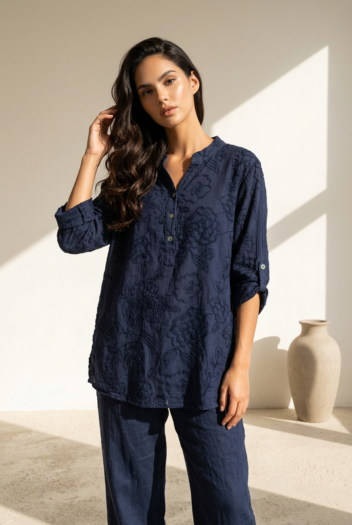 Zara Embroidered Shirt Top