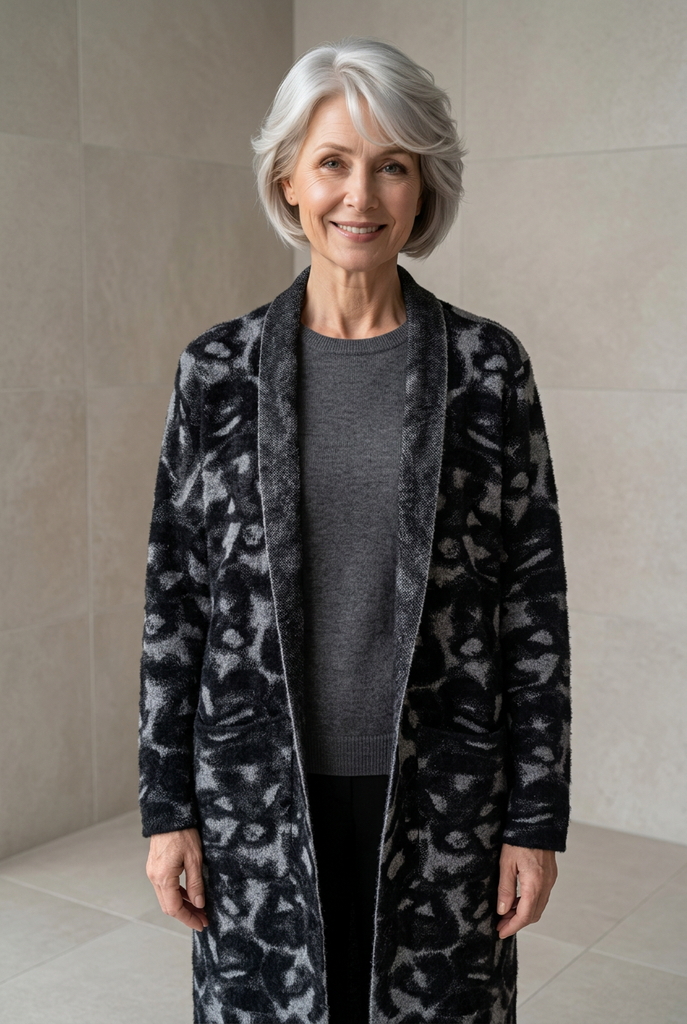 Davina Abstract Coatigan