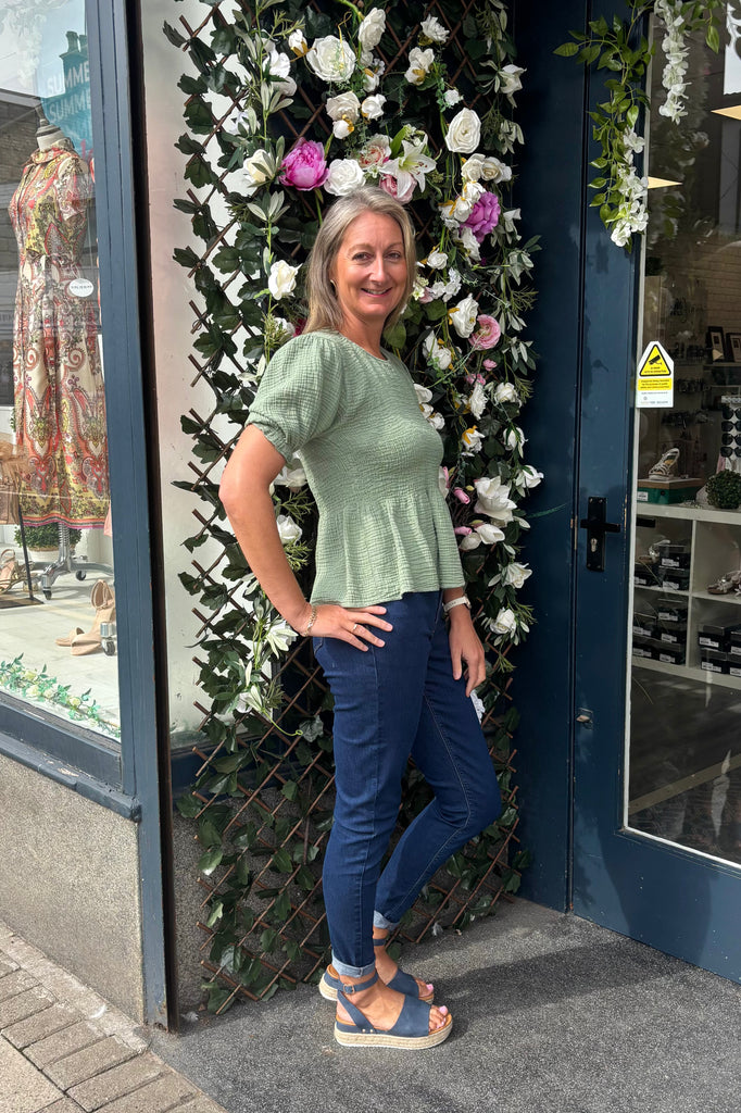 Jura Shirred Peplum Top