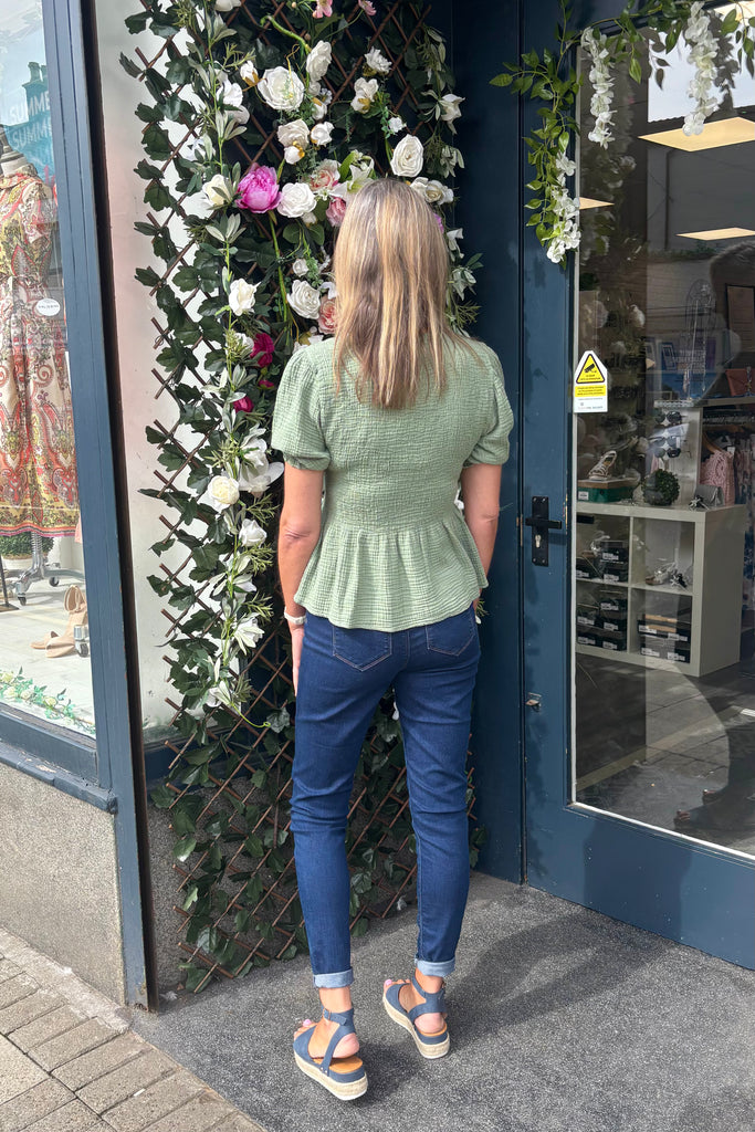 Jura Shirred Peplum Top