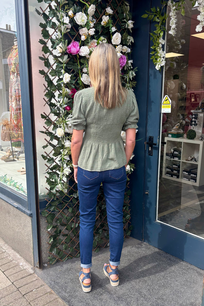 Jura Shirred Peplum Top