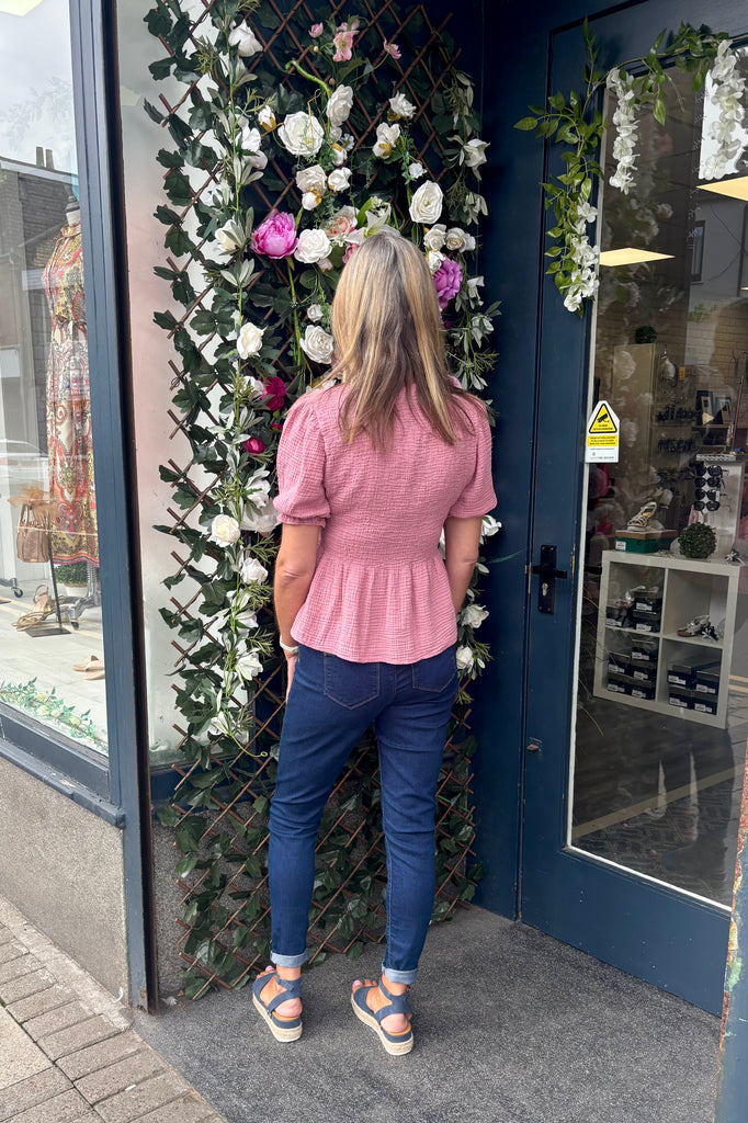 Jura Shirred Peplum Top