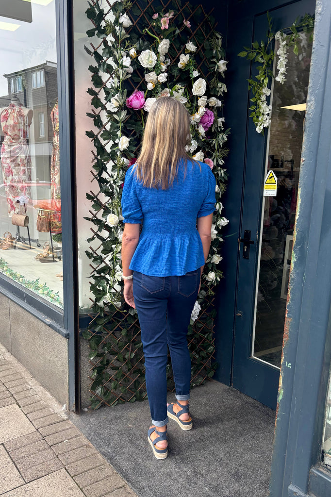 Jura Shirred Peplum Top