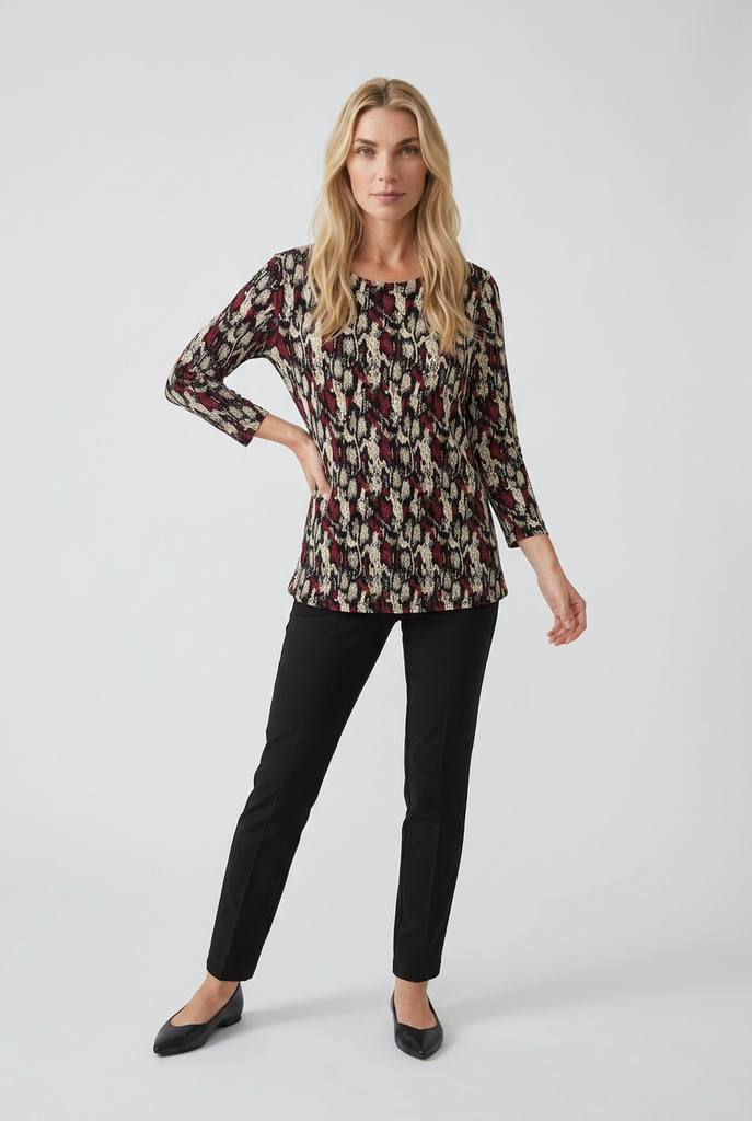 Reece Snake Print Dressy Top