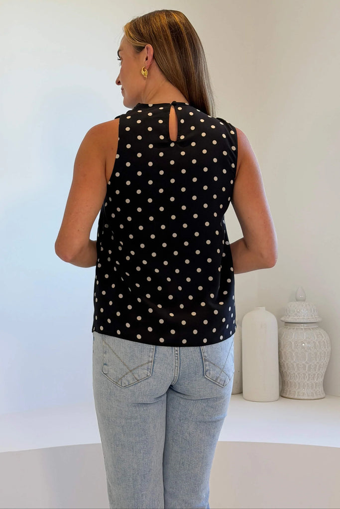 Sapphire Polka Dot Twist Top