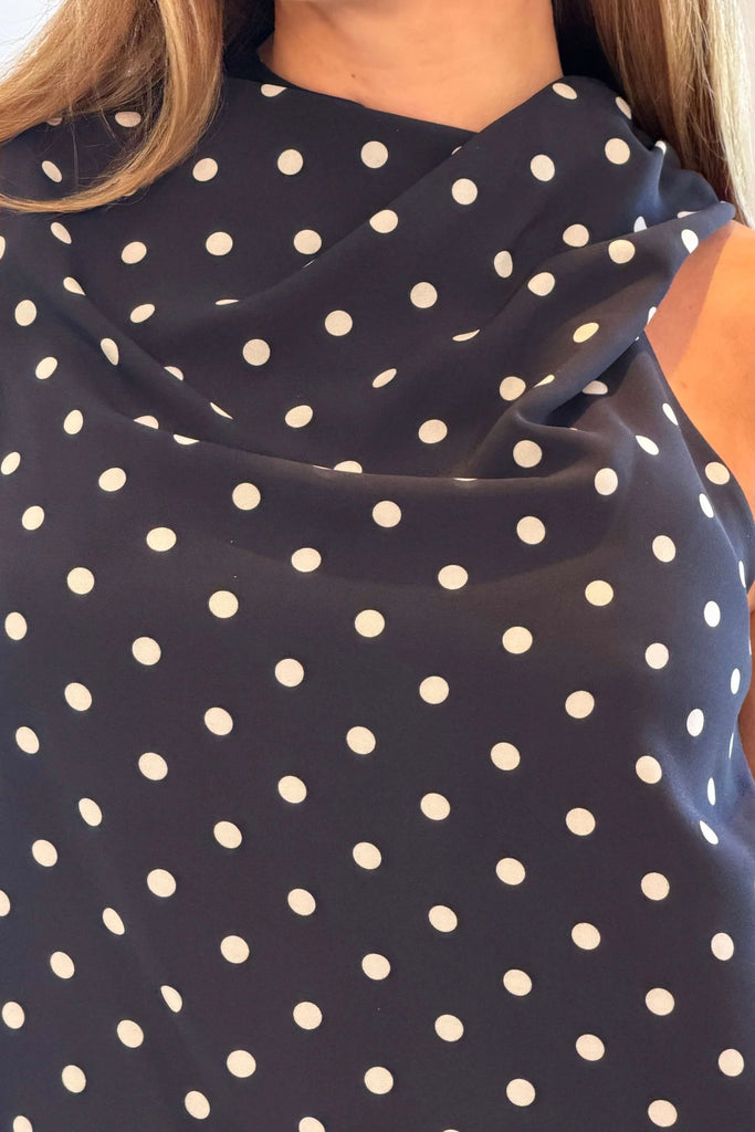 Sapphire Polka Dot Twist Top