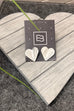 Ellie Brushed Metal Heart Earrings