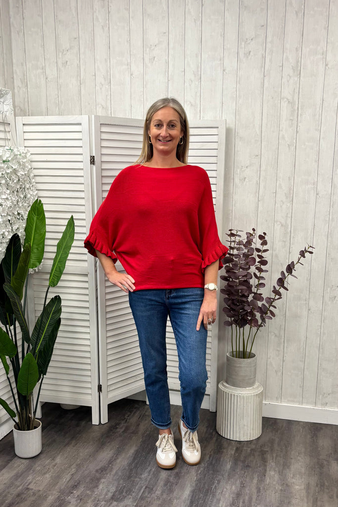 Finley Ruffle Sleeve Knit