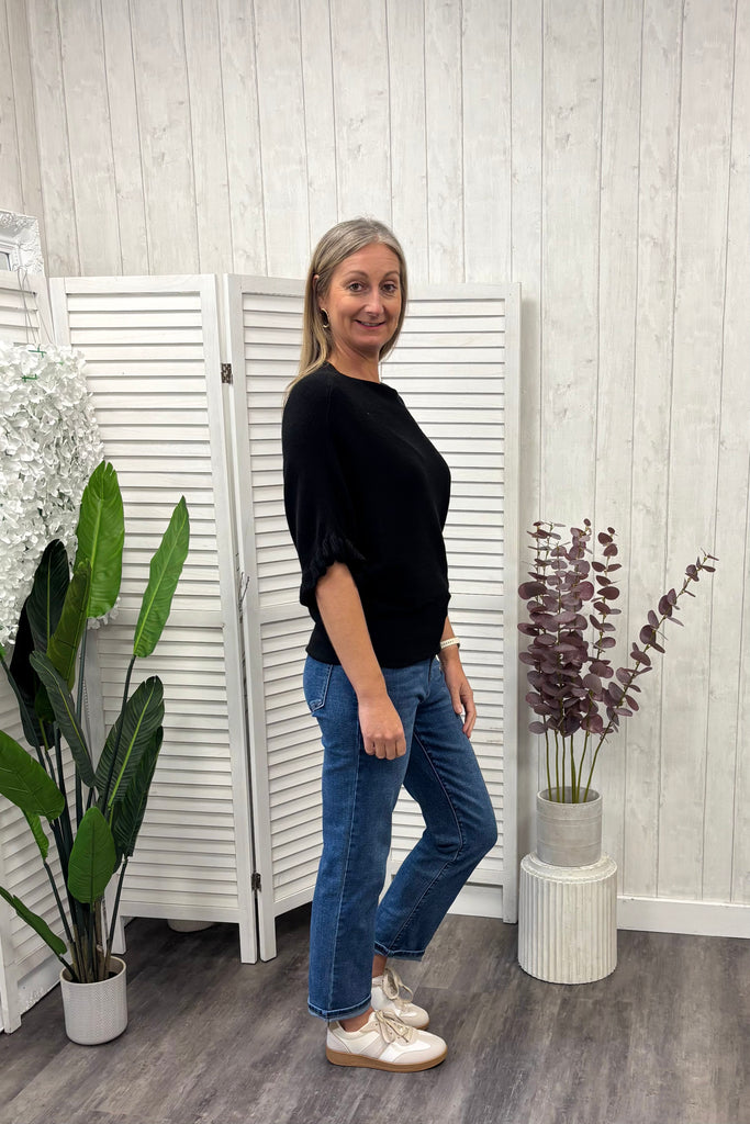 Finley Ruffle Sleeve Knit