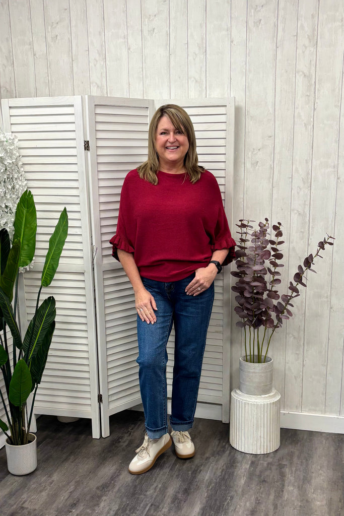 Finley Ruffle Sleeve Knit