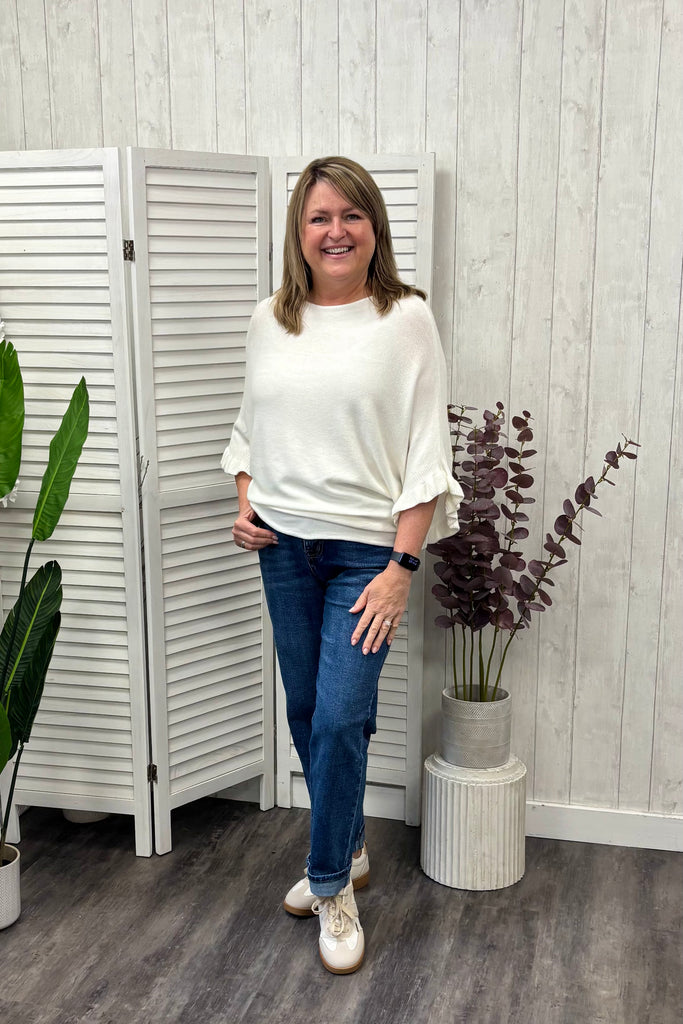 Finley Ruffle Sleeve Knit