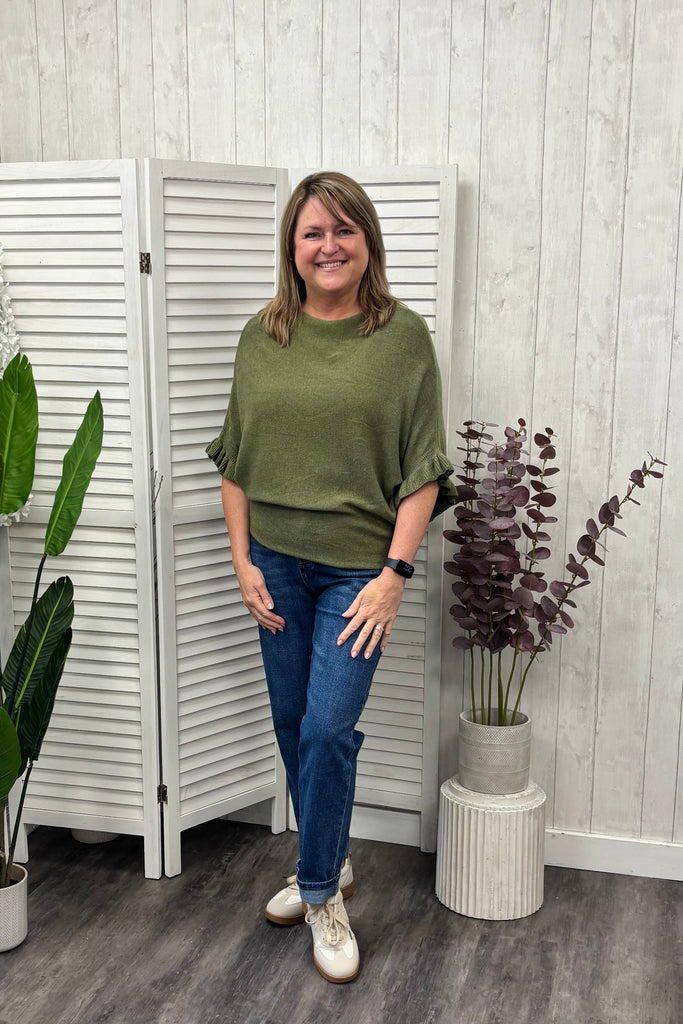Finley Ruffle Sleeve Knit