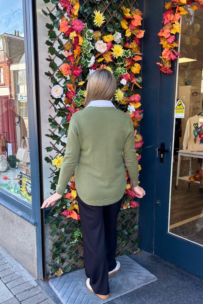 Bethany Faux Shirt Collar Knit