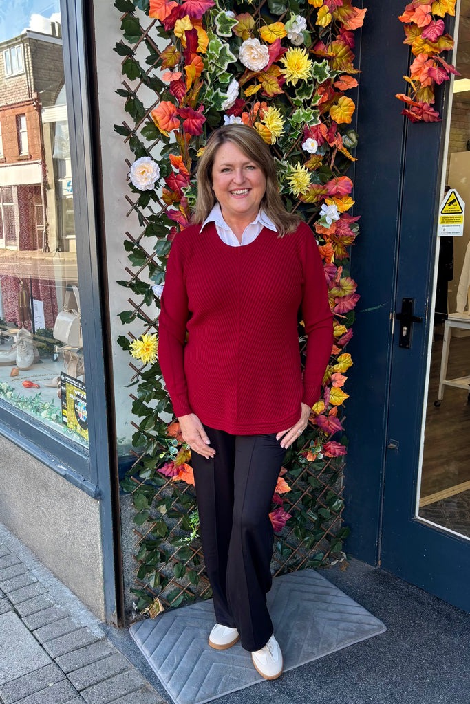 Bethany Faux Shirt Collar Knit