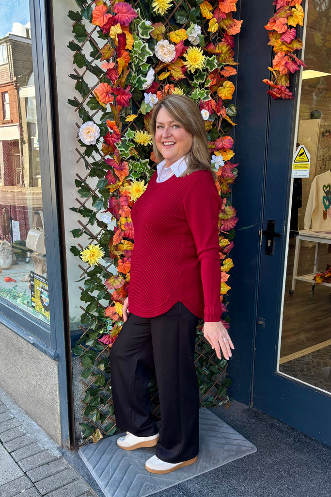 Bethany Faux Shirt Collar Knit