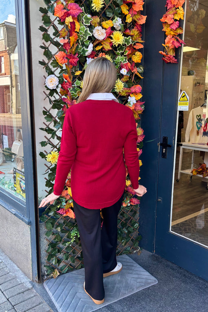 Bethany Faux Shirt Collar Knit