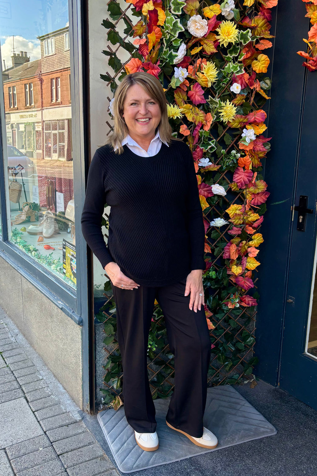 Bethany Faux Shirt Collar Knit