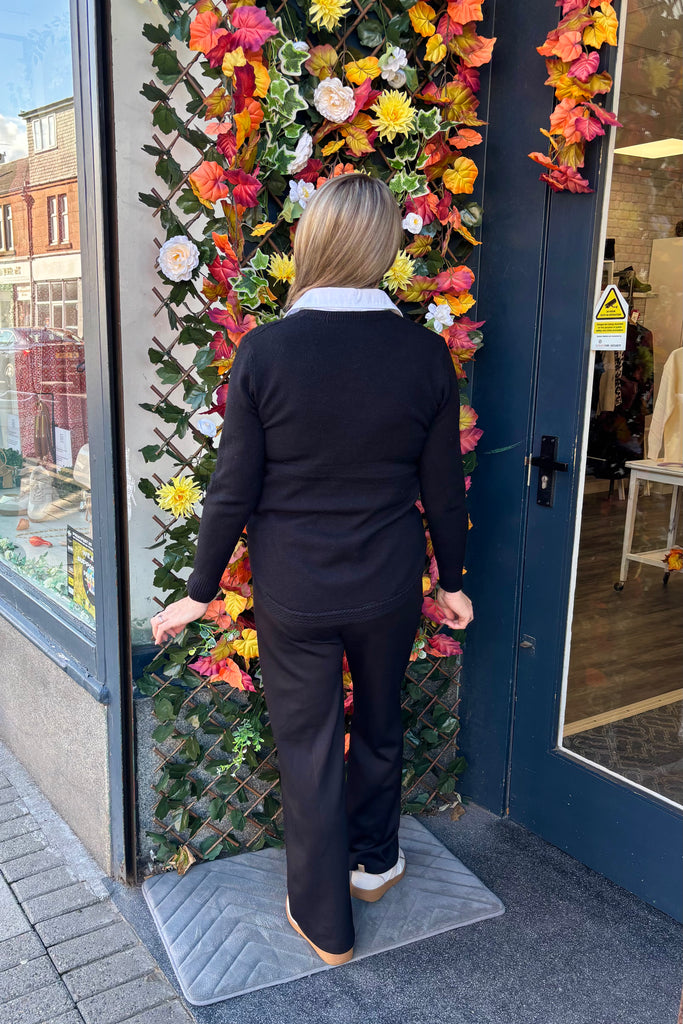 Bethany Faux Shirt Collar Knit