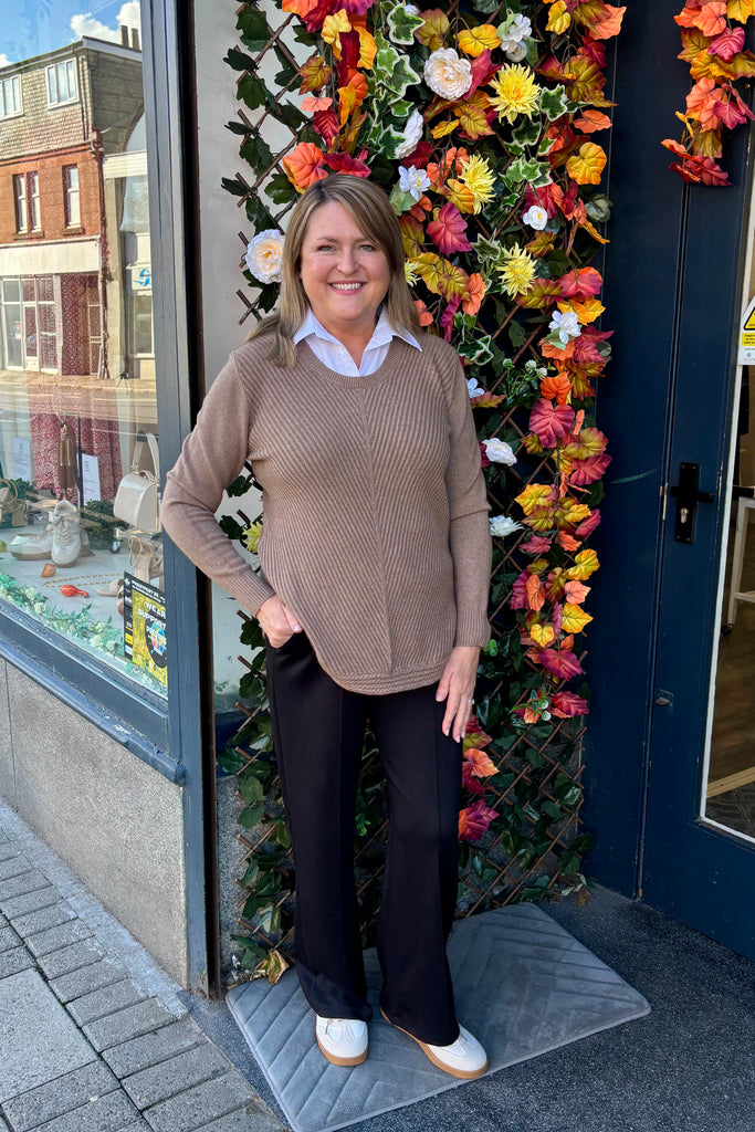 Bethany Faux Shirt Collar Knit