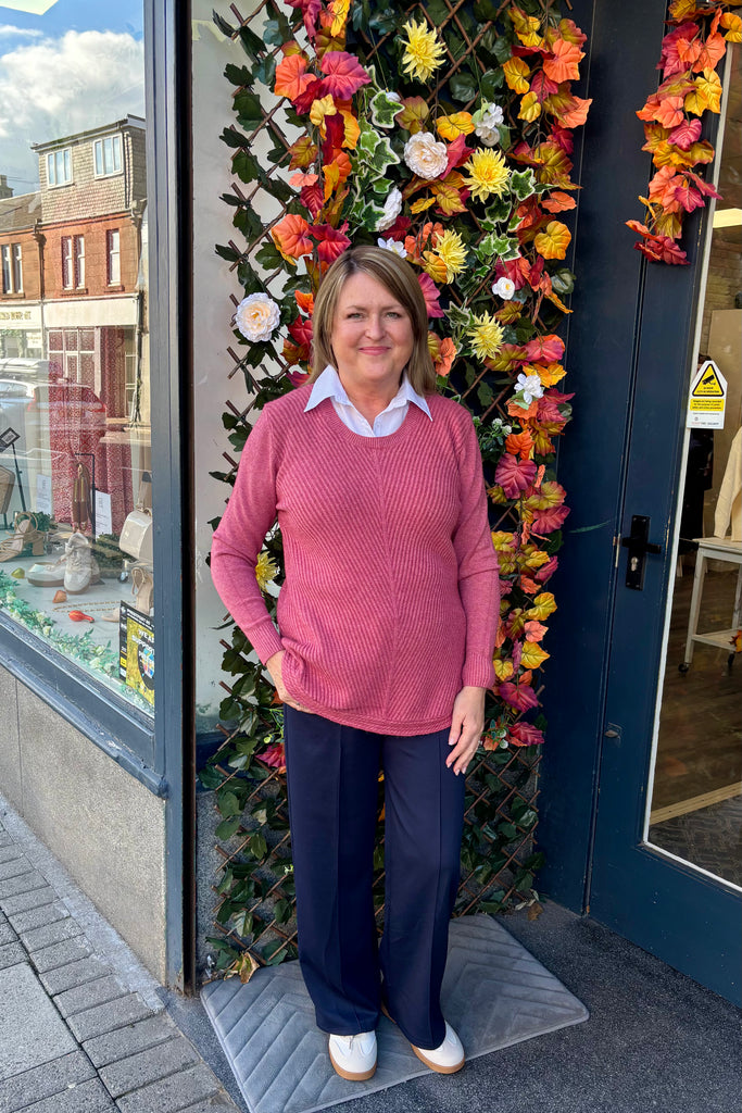 Bethany Faux Shirt Collar Knit