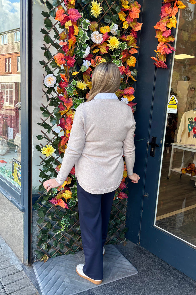 Bethany Faux Shirt Collar Knit