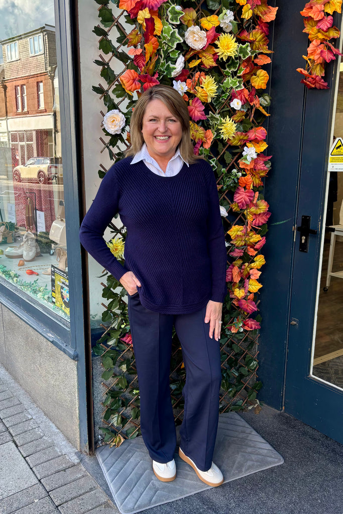 Bethany Faux Shirt Collar Knit